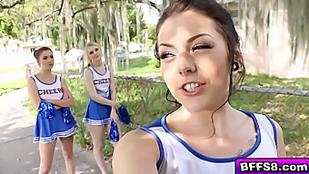 Busty Cheerleaders Indulge In A Hardcore Orgy With Their Coach