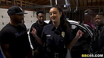 Latina Police Officer Eliza Ibarra Takes On Every Big Black Cock In A Rough Orgy