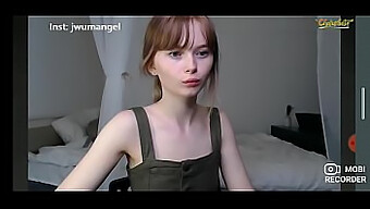 A Charming Adolescent Playfully Engaging On Webcam