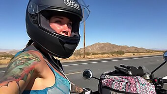 Tattooed Feline Enjoys Outdoor Adventure With Aprilia Tuono Motorcycle