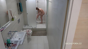 European Shower Voyeur Captures Teen (18+) In Steamy Footage