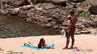 A Black Man With A Massive Cock Picking Up On A Nudist Beach