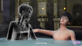 Harry Potter Dan Moaning Myrtle'S Hot Encounter In Sizzling 3d Animation