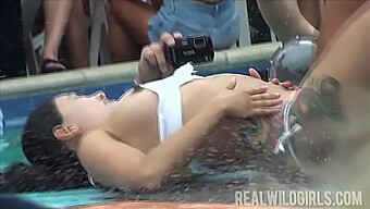 18+ Coed'S Wild Pool Party: Exhibitionist Teens In Action