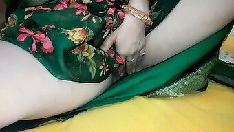 A Girl'S Panties Are Revealed Under Her Saree During A Massage