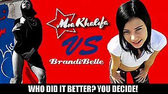 Mia Khalifa Có Hình Xăm Vs Brandi Belle Tự Nhiên Trong Một Cuộc Thách Đấu Đụ Ngực