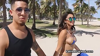 Amazing Latina Babe In A Flawless Bikini Shows Off Her Skills