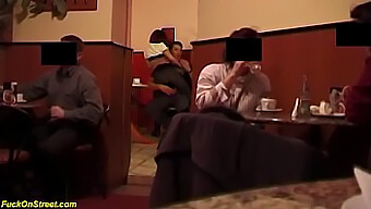 Rough Anal Sex In A Public Coffee Shop