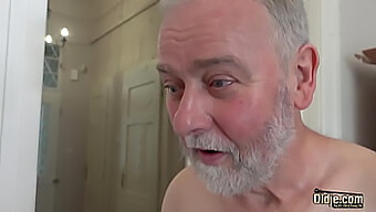 White-Haired Old Man Enjoys Sex With A Nympho Teen Who Craves His Cock