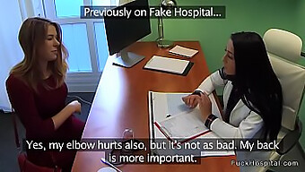 Lesbian Nurse And Doctor Give Oral Pleasure To An Unlucky Patient